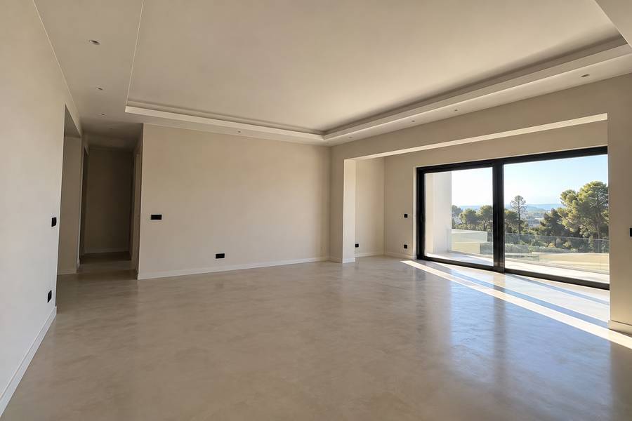Sala de moradia com falso teto em gesso cartonado